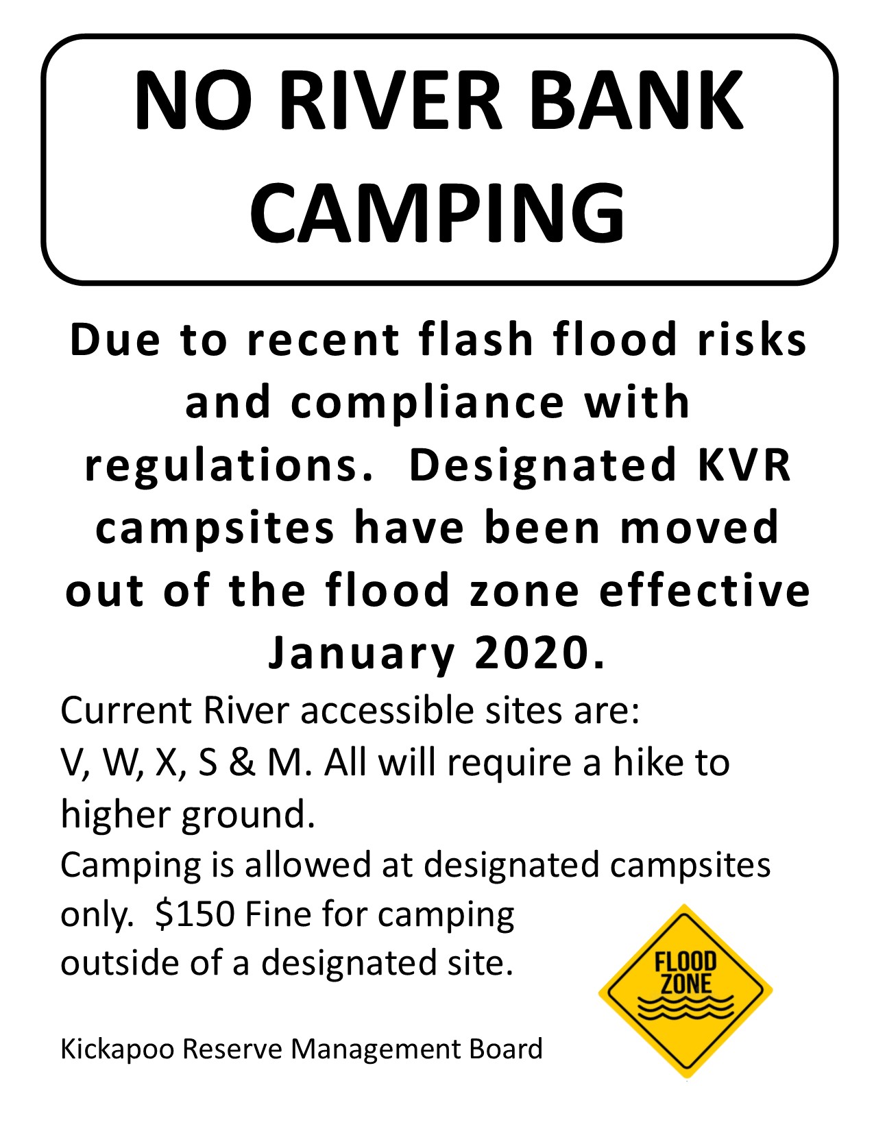 No River Bank Camping 